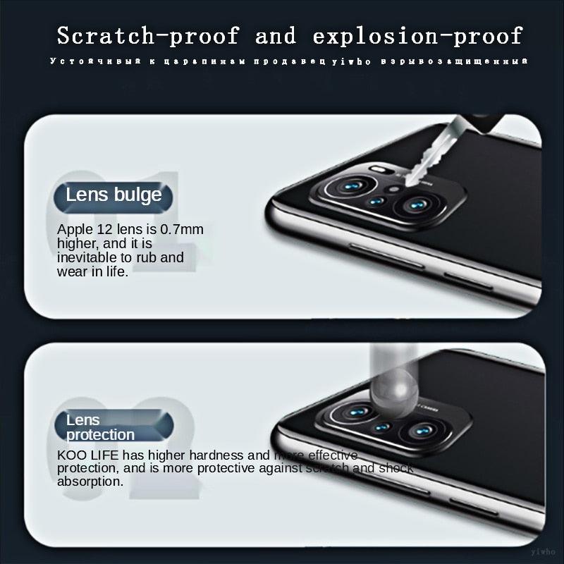 5PCS Tempered Glass For iphone 13 Pro Max Mini Camera Lens Protectors Film For 12 11 se3 se 2022 2020 6 7 8 plus Tempered Glass Camera Protector Case Friendly Camera Lens Protector For iPhone