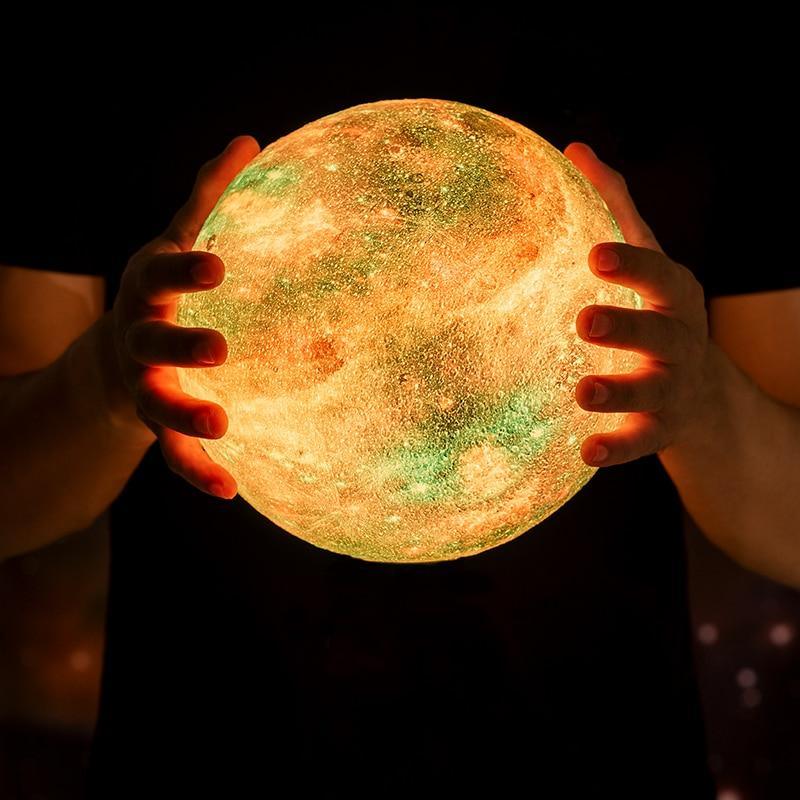 STEVVEX New3D Print Star Moon Colorful Lamp With Change Touch Option Home Decor Creative Gift Usb Led Night Light Galaxy Lamp Birthday Gift Lamp