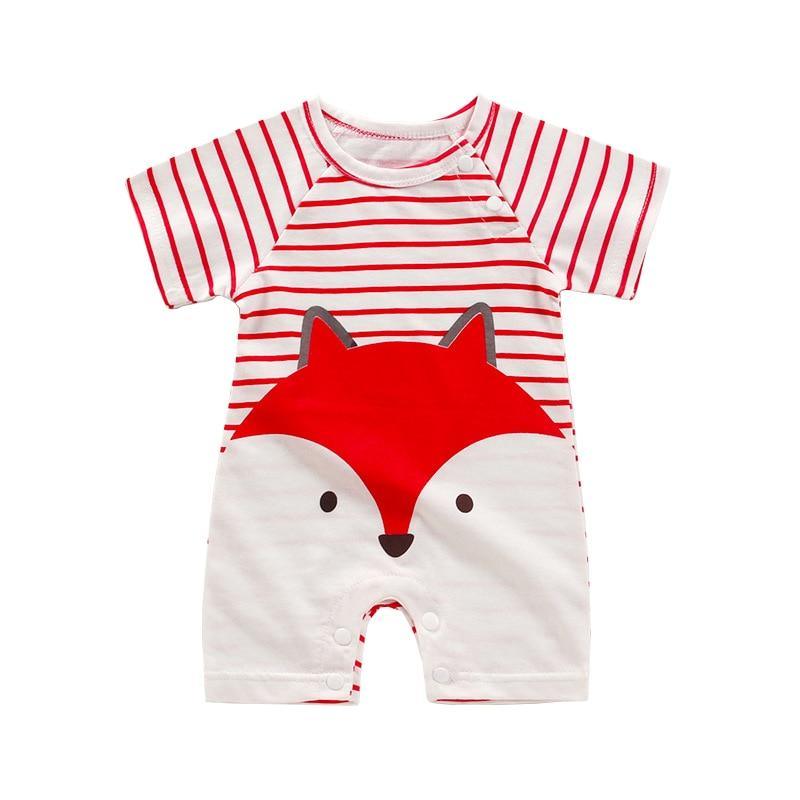 Infant Jumpsuit Summer Romper Cartoon Animal Print Girl and Boy Cotton Suit Newborn Romper Design