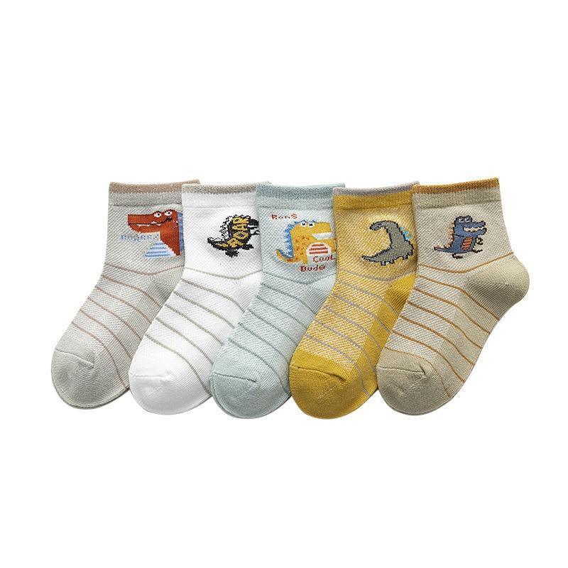 5 Pairs Kids Socks Striped Sock for Children Fashion Sports Elastic Socks Spring Autumn Summer Breathable Soft Socks For Kids