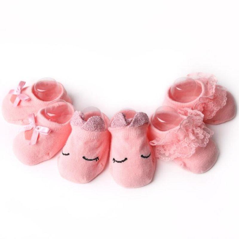 Baby Girl Anti-Slip Cotton Bow Lace Flower Floor Socks Spring Socks Excellent Quality Everyday Wear