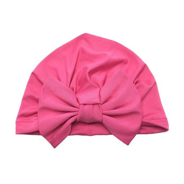 Luxury Modern Baby Headband Hat Bowknot Print Cotton Stretchy Turban Headband Infant Head Wrap Beanie Hat For Babies and Kids