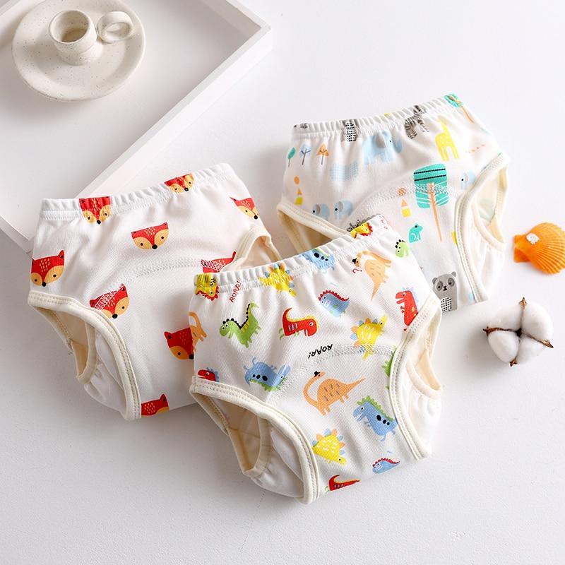 8-layer Pants Baby Diapers Reusable Training Pants Washable Cloth Diapers Waterproof Pants Nappies With Leak-proof Side