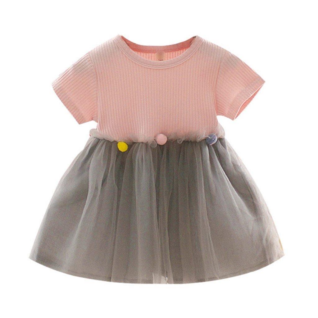 Fashion Modern New Spring Toddler Kids Baby Girls Patchwork Tulle Casual Princess Dress For Girls