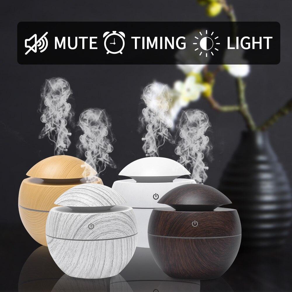 Mini USB Aroma Essential Oil Diffuser Ultrasonic Air Humidifier Mist Maker Aroma 7 Color LED Light Home Office