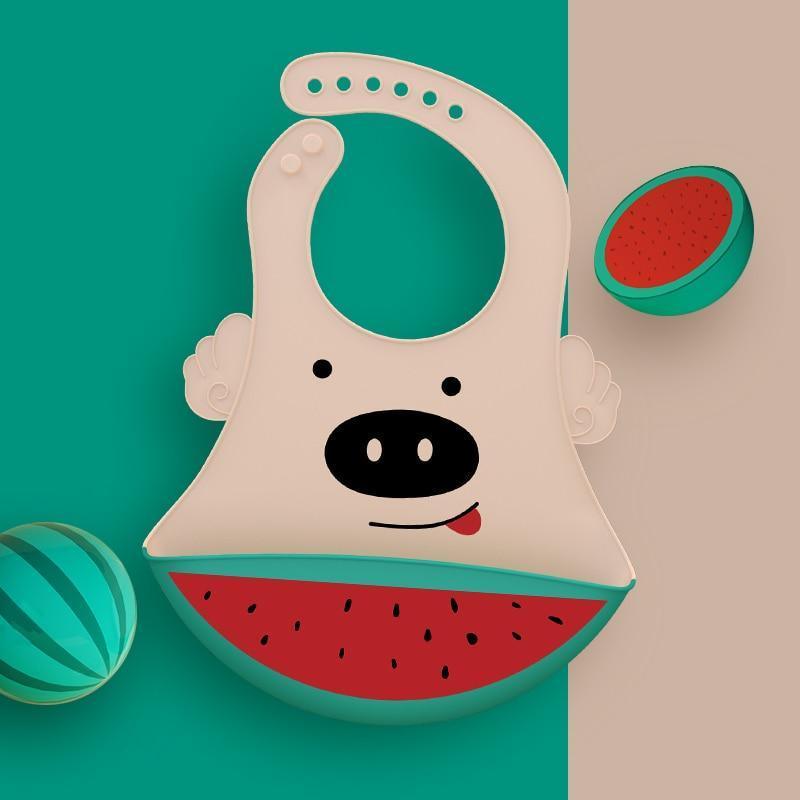 Adjustable Oil-proof Food Grade Silicone Drool bib Soft And Comfortable Saliva Towel Lunch Baby Bib For Babies and Kids
