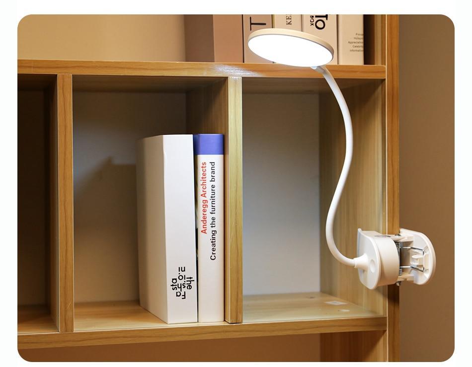 STEVVEX Clip Wireless Table Lamp For Study With 3 Modes Touch Rechargeable LED Reading Desk Lamp USB Table Light Flexo Lamps Table Reading Lamp with Clip for Desk and Bed
