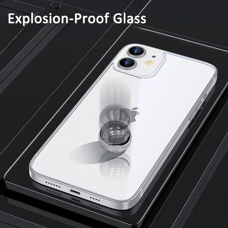 3 In 1 2PCS Front+Back+Lens Full Cover Tempered Glass Film For iPhone 12 11 Pro Max Mini Screen Protector For iPhone 13 Pro Max Glass Temper Glass Film Temper Glass Film Premium HD Clarity Anti-Fingerprint/Scratch for iPhone