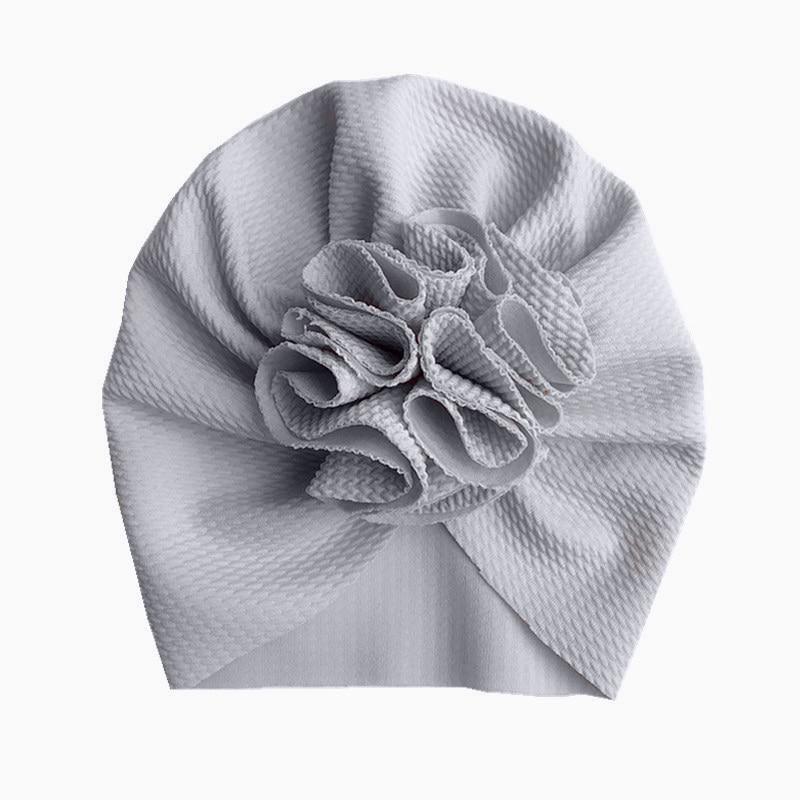 Handamde Elegant Baby Hats for Girls Big Bow Turban Hat Newborn Baby Beanie Cap Solid Color Style