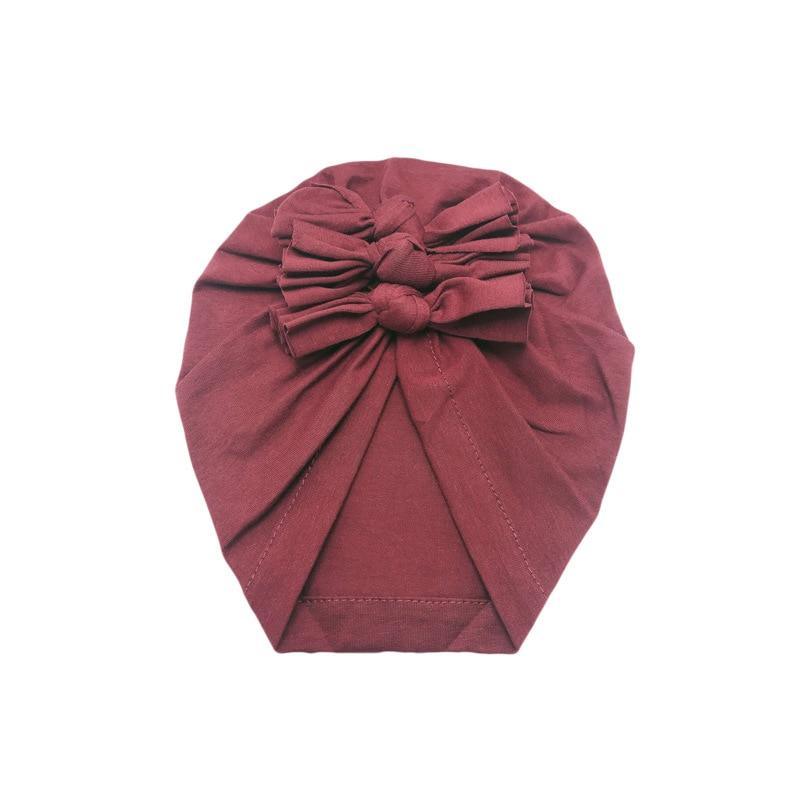 Luxury Modern Baby Headband Hat Bowknot Print Cotton Stretchy Turban Headband Infant Head Wrap Beanie Hat For Babies and Kids