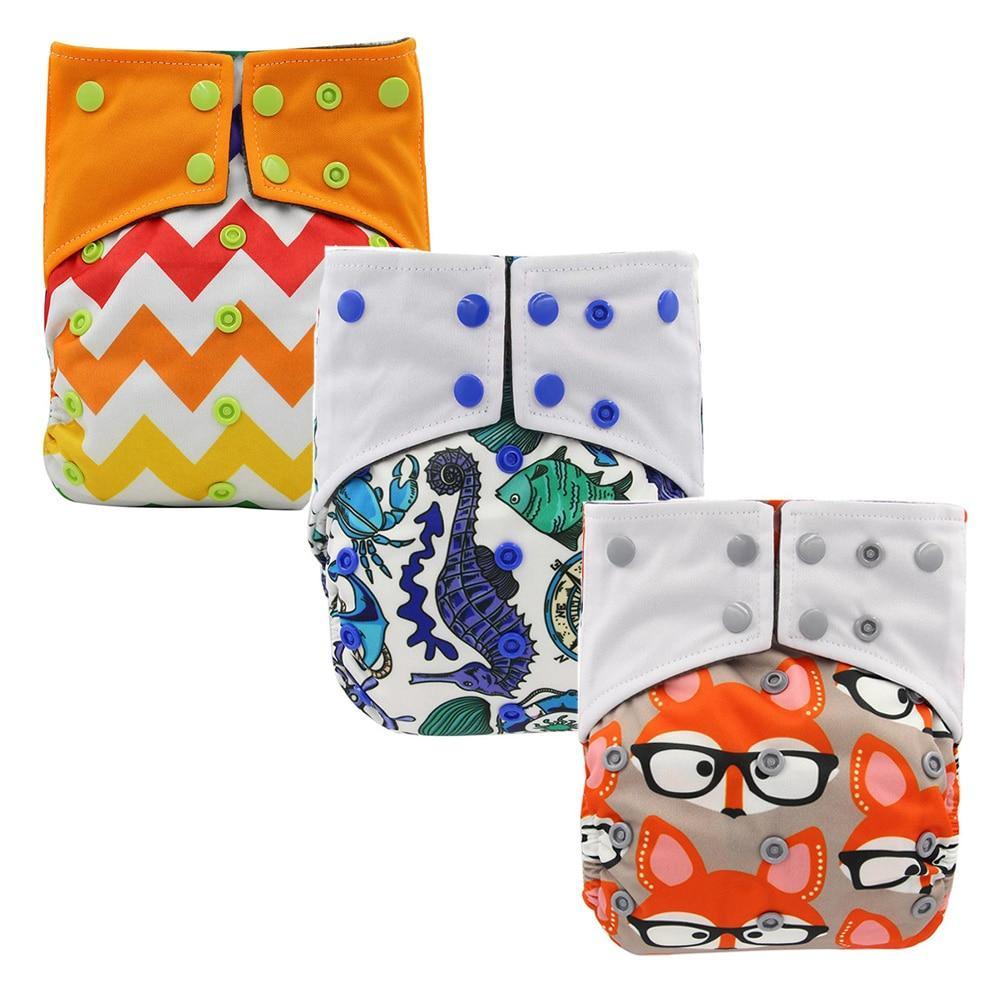 All-In-One Cloth Diaper for Baby Bamboo Charcoal Eco-friendly Baby Cloth Diaper