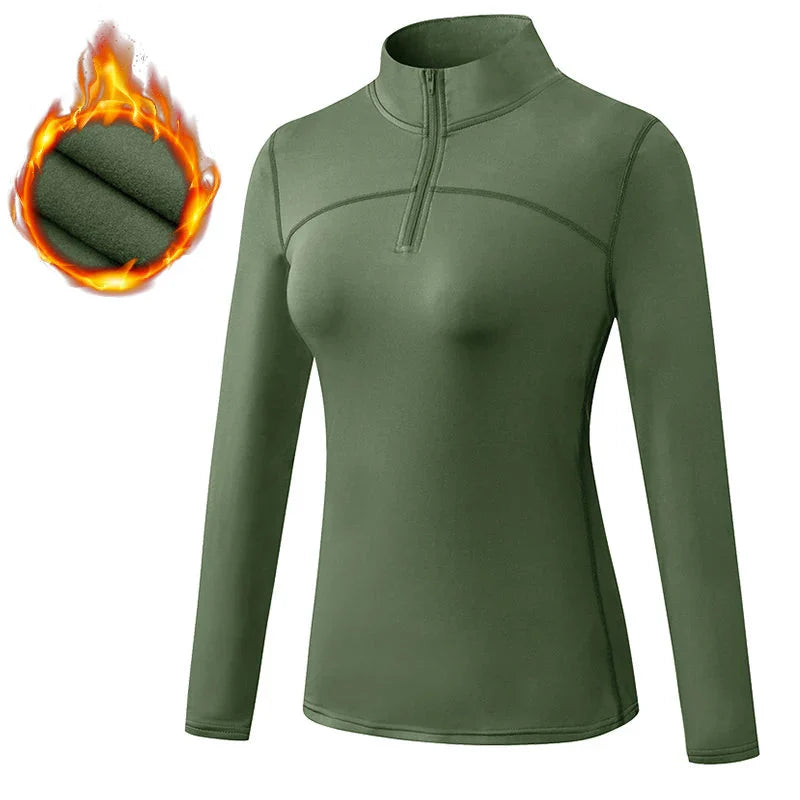 Breathable Moisture Wicking Sports Top with Zipper