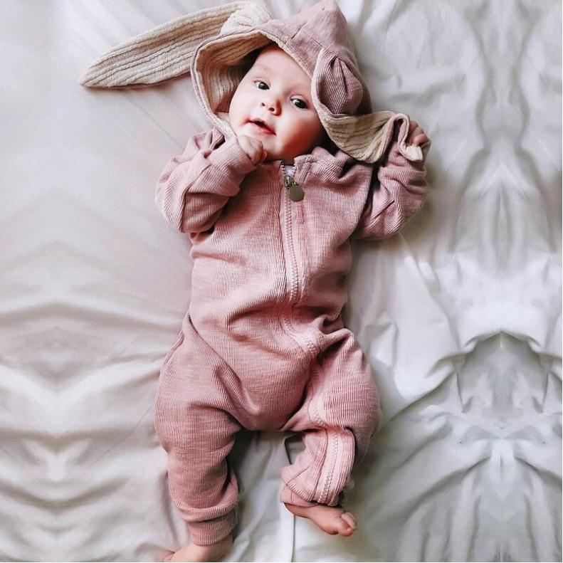 Baby Dinosaur and Rabit Jumpsuit With Zipper Newborn Baby Clothes Crawling Clothes Baby Girls and Boys Kids Costume Jumpsuit