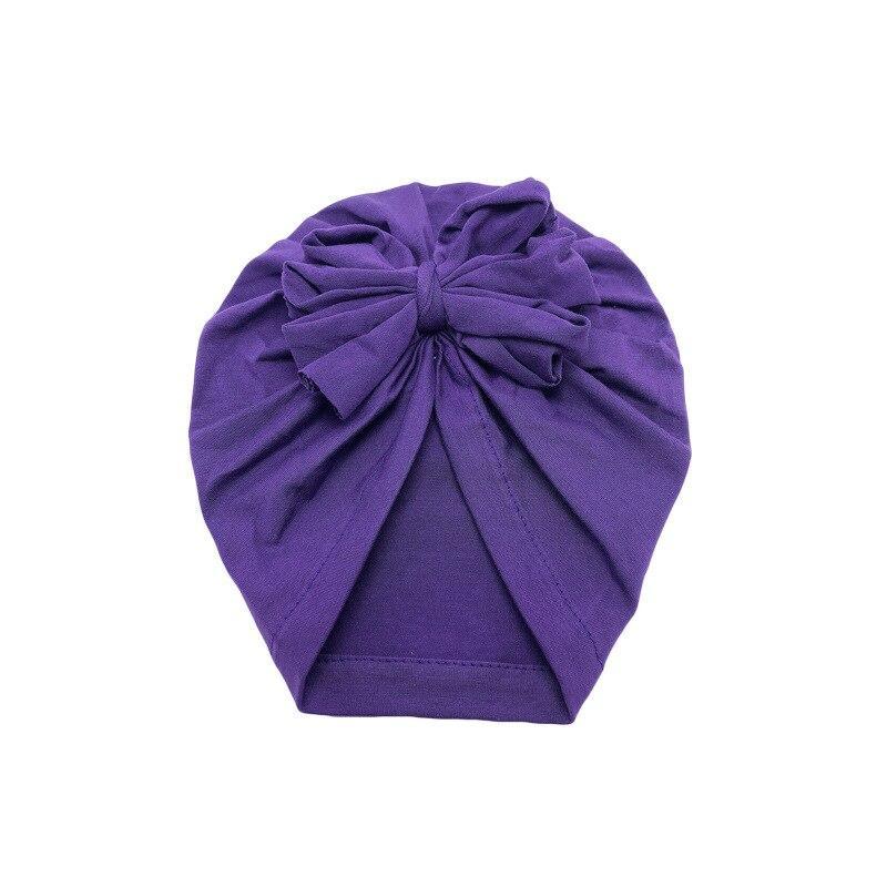 Luxury Modern Baby Headband Hat Bowknot Print Cotton Stretchy Turban Headband Infant Head Wrap Beanie Hat For Babies and Kids