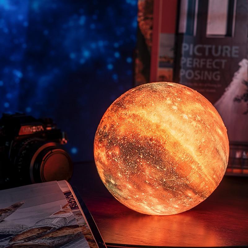 STEVVEX New3D Print Star Moon Colorful Lamp With Change Touch Option Home Decor Creative Gift Usb Led Night Light Galaxy Lamp Birthday Gift Lamp
