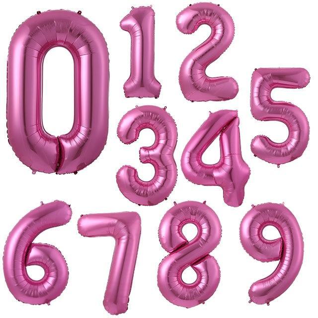 NEW Big Modern 32inch Luxury Number Foil Helium Balloons For Birthday Party and Celebrations Modern Decoration