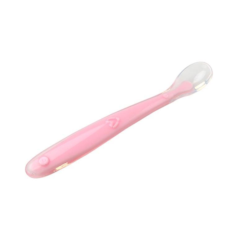 Baby Soft Silicone Spoon Color Temperature Sensing Spoon Children Food For Baby Boys Or Girls Feeding Tools