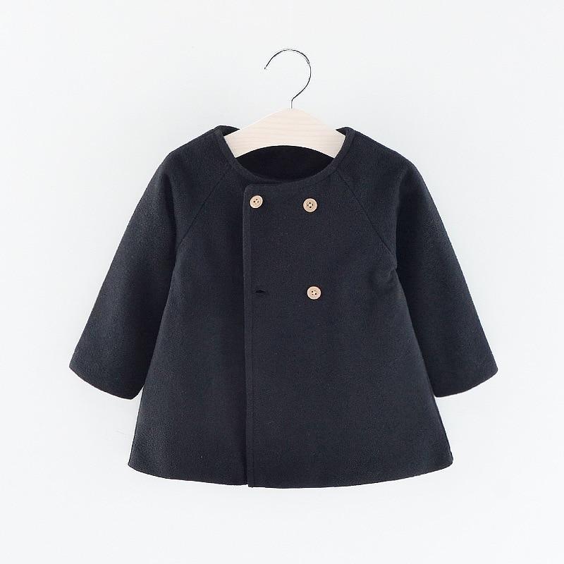 Modern Trend New Baby Girl Woolen Long Coat for Girls Windproof Made For Autumn and Winter Season