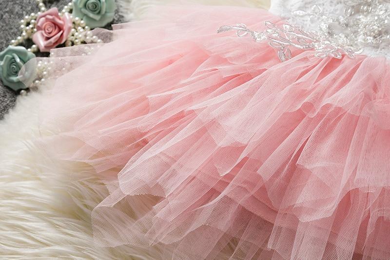 Luxury Toddler Girl Baby Clothing Dresses For 1 Year Birthday Christening Lace Girls Tulle Infant Party Cake Smash Outfit Dress for Girls 1-6 Years