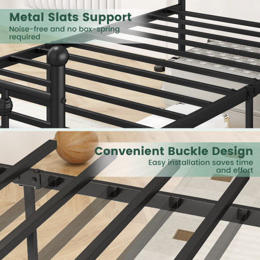 Full/Queen/Twin Size Heavy-duty Metal Bed Frame with Headboard-Twin Size