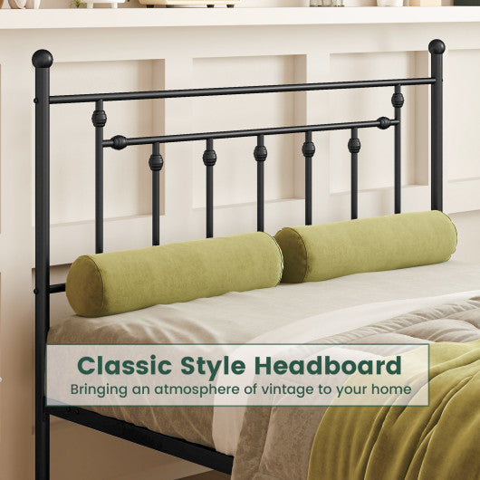Full/Queen/Twin Size Heavy-duty Metal Bed Frame with Headboard-Queen Size