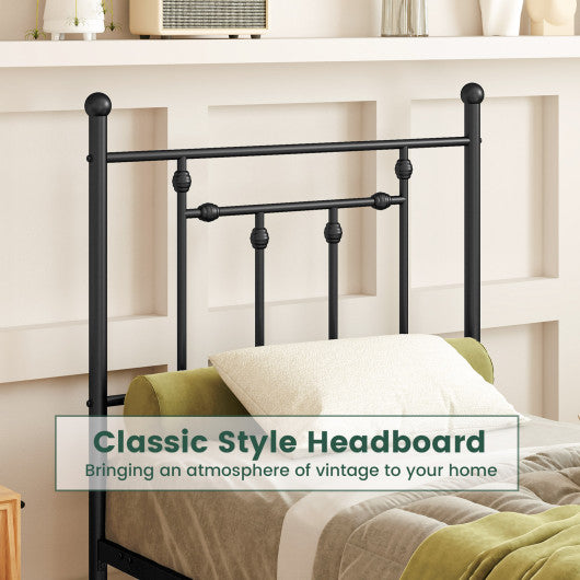 Full/Queen/Twin Size Heavy-duty Metal Bed Frame with Headboard-Twin Size