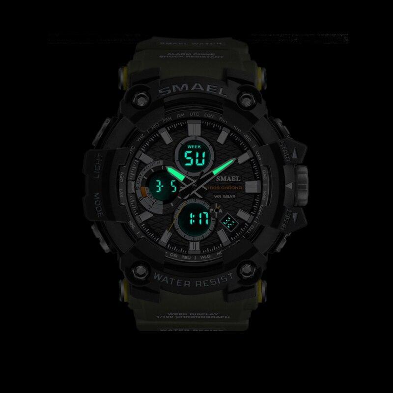 Men's Sports Watches Top Brand Luxury Military Quartz Watch Men Waterproof 50M Shock Digital Whats Relogio Masculino