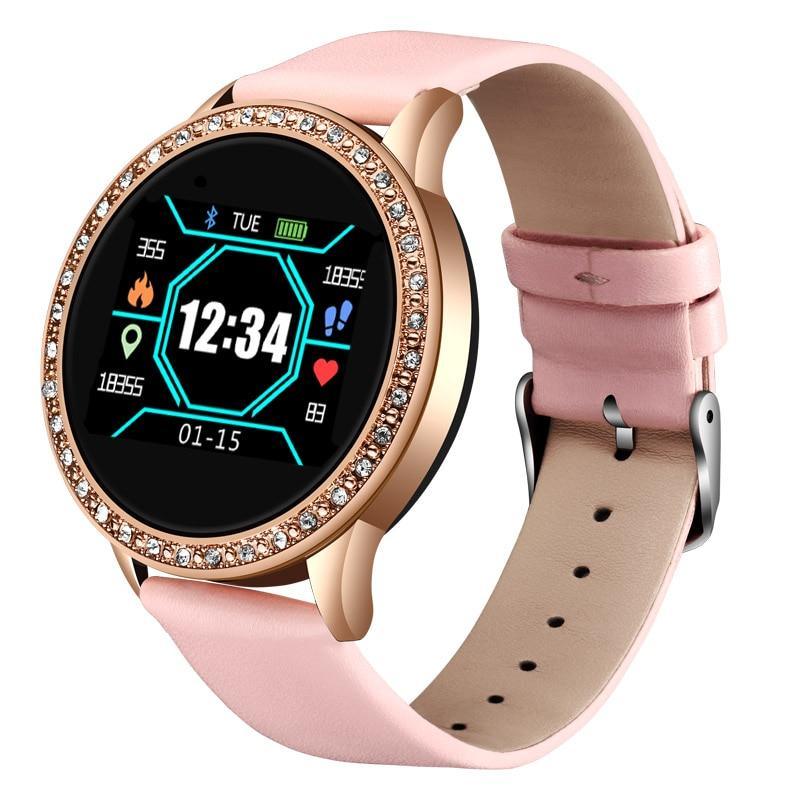 Luxury Ladies Smart Watch For Women With Blood Pressure Heart Rate Monitor Fitness tracker And Sport Smart Band Alarm Clock Reminder Smartwatch