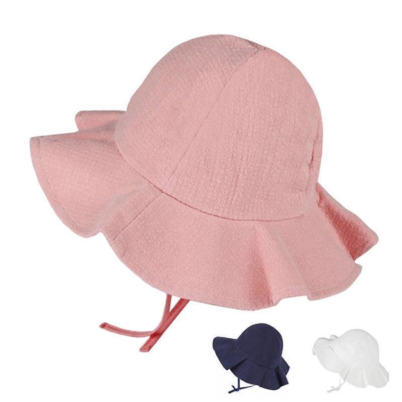 Baby Girl Summer Outdoor Beach Floral Lovely Lace Princess Bucket Sun Hat For Girls