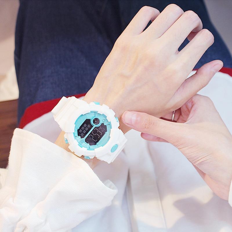 Electroic Shock Digital Watch Unisex Sports Waterproof Watch With LED Colorful Mode Wristwatch For Men and woman