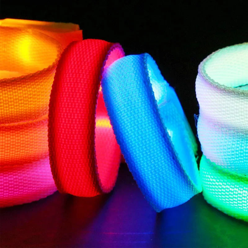 Adjustable LED Wristbands for Runners Joggers & Cyclists