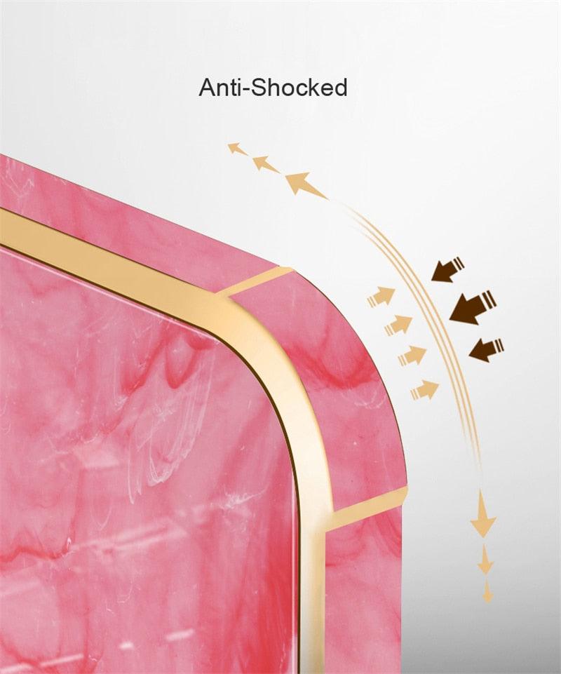 Luxury Shockproof Soft Case For iPhone 13 12 11 Pro Max XS XR X R 8 7 Plus iPhone12 12Pro iPhone11 Marble Texture Covers Luxury Love Phone Case Cute Side Small Heart Pattern Soft Shockproof Full Lens Case for iPhone