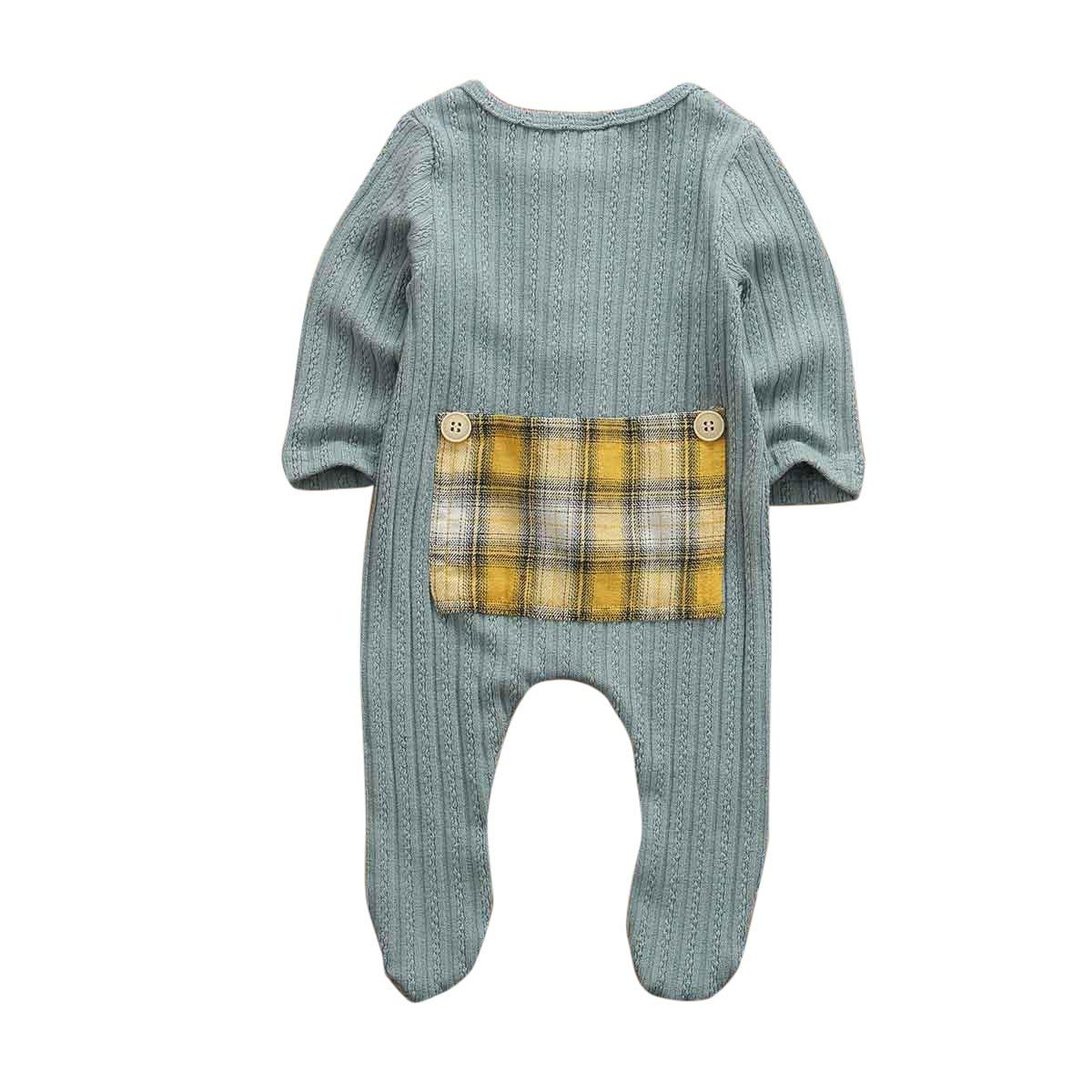 Newborn Baby Boy Girl Long Sleeve Cotton Romper Jumpsuit Playsuit One Pieces Baby Clothes 0-9M In Famous Holidays Pajamas Style