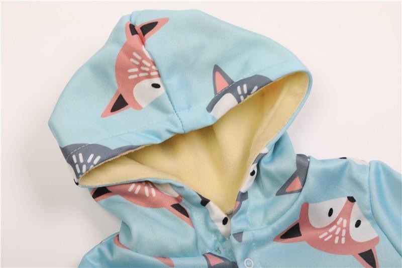 Winter Baby Cartoon Fox Baby Long Sleeve Romper Cute Clothes Onesie for New Born Baby Boy / girl Romper Jumpsuit For Winter Season