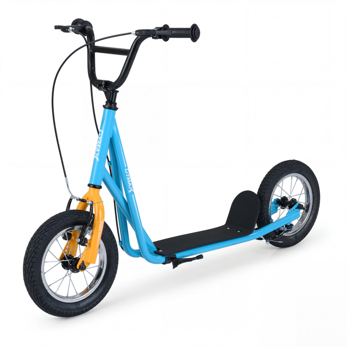 Height Adjustable Kid Kick Scooter with 12 Inch Air Filled Wheel-Blue