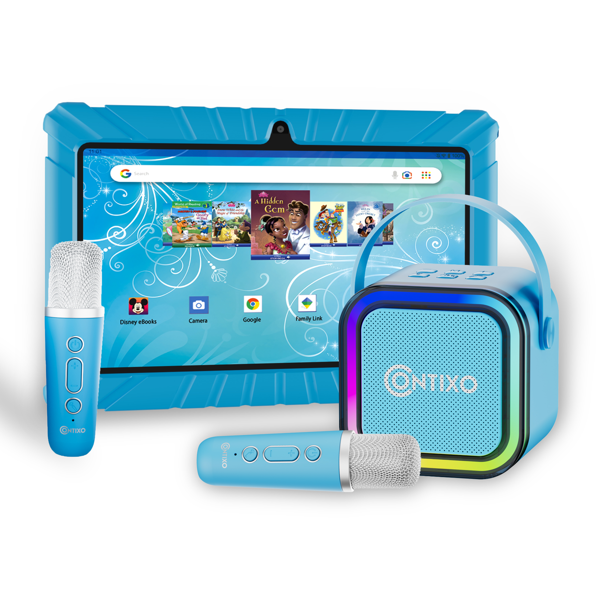 Contixo V8 7" Kids Tablet With Kids Bluetooth Karaoke and Two Microphones