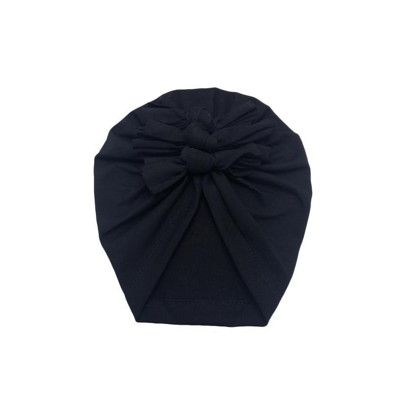 Luxury Modern Baby Headband Hat Bowknot Print Cotton Stretchy Turban Headband Infant Head Wrap Beanie Hat For Babies and Kids