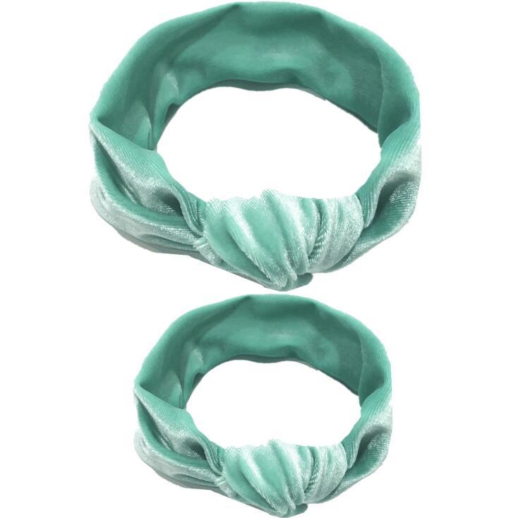 Modern Mother & Baby Headbands Kids Girl Bow With Rabbit ear Print Floral Hair Bands Parent-Child Hair Accessories