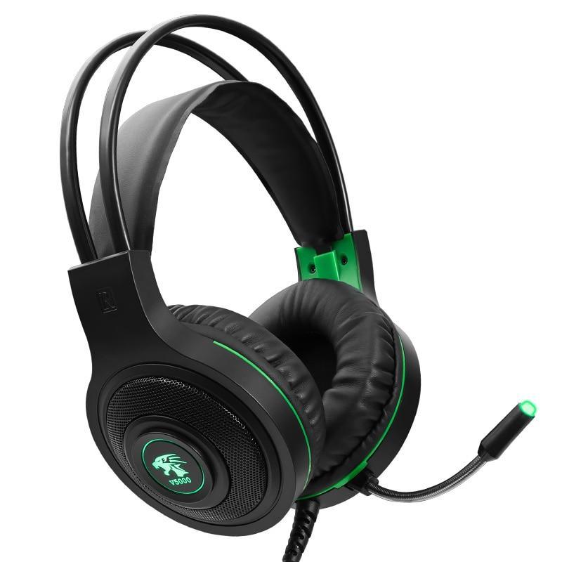 Modern LED STEVVEX Gaming Headphones USB 3.5mm USB Wired Game Headset Professional Earphones with Mic Voice Control for Laptop Computer and Gaming (3.5mm Plug)