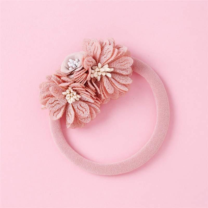 ILuxury Handmade Infant Child Hair Band Three-dimensional Alloy Rhinestone Crown Headdress Elastic Headband Turban For Baby Girls