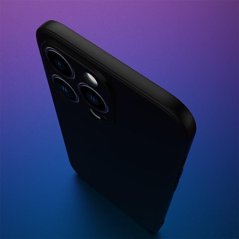 Black Case For Iphone 5 5s SE 2020 6 6s 7 8plus x 10 XR XS 11 12 13 Mini Pro MAX Silicon Cover Car Design Matte Black Silicone Back Cover For iPhone