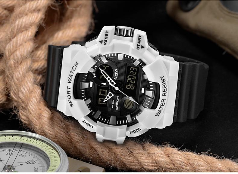 Sport Men Watches White G style Watch In LED Digital Style Waterproof 30M Casual Luxury Elegant Style Relogios masculino
