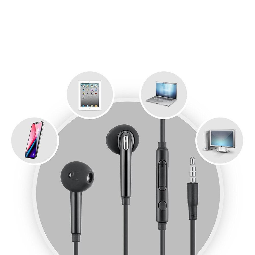 Wired Earphones 1.2mm Stereo Headphone Music Sport Headset with Microphone for Cell Phones Hot Sale