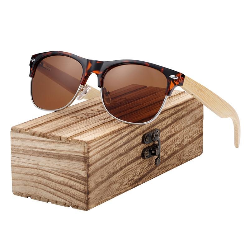 Brand Bamboo Handmade Luxury Polarized Modern and Retro Wood Sunglasses for Men and Women With UV400 Protection