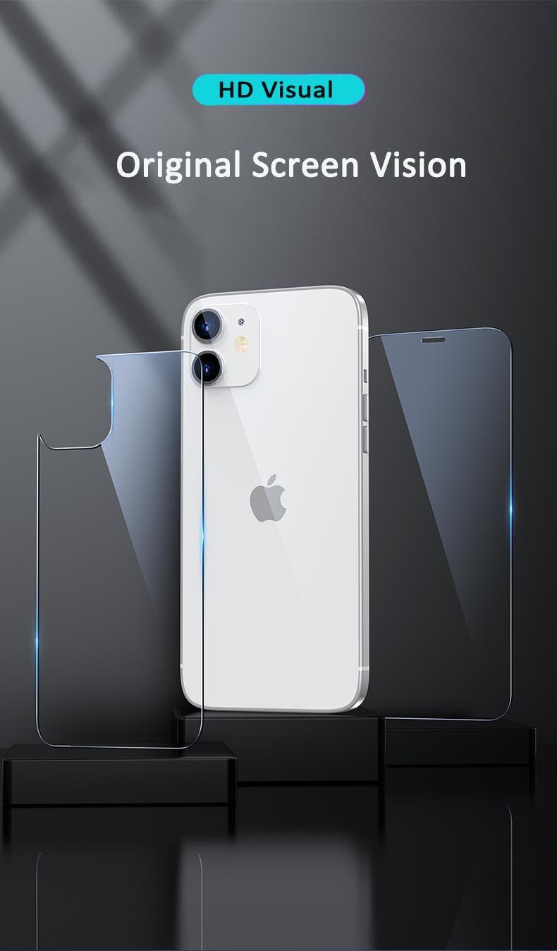 3 In 1 2PCS Front+Back+Lens Full Cover Tempered Glass Film For iPhone 12 11 Pro Max Mini Screen Protector For iPhone 13 Pro Max Glass Temper Glass Film Temper Glass Film Premium HD Clarity Anti-Fingerprint/Scratch for iPhone