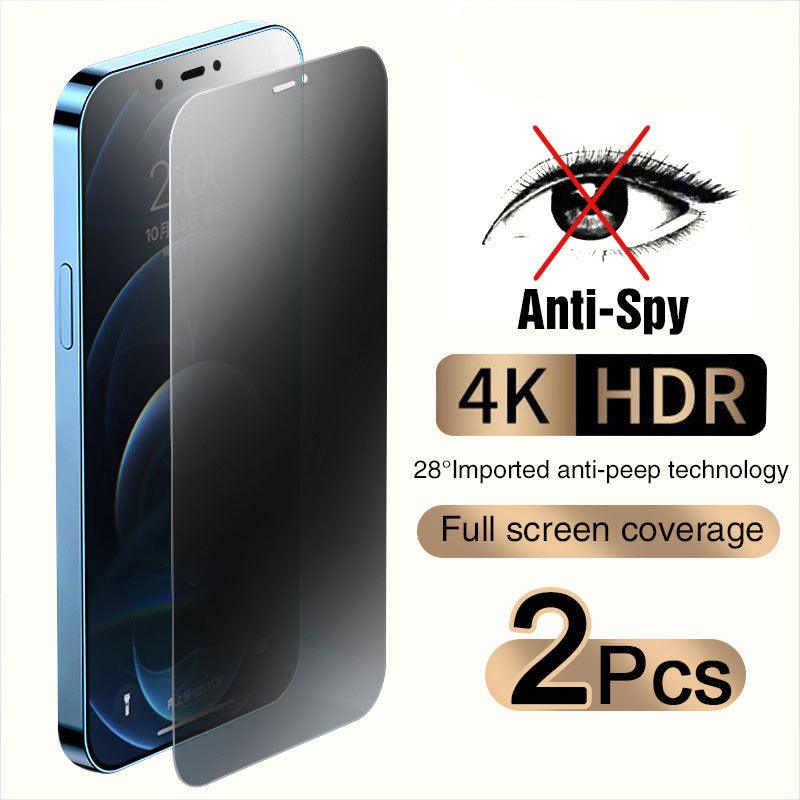 Full Cover Anti-Spy Screen Protector For iPhone 11 12 13 PRO MAX Privacy Glass For iPhone 14 Pro 8 Plus XS Max XR Tempered Glass Anti-Spy Privacy Screen Protector for iPhone