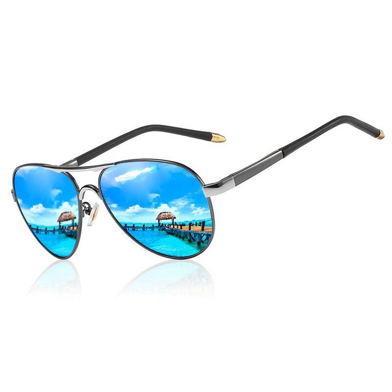Luxury Pilot Aviation Polarized High Quality Metal Frame Sunglasses With UV400 Protection