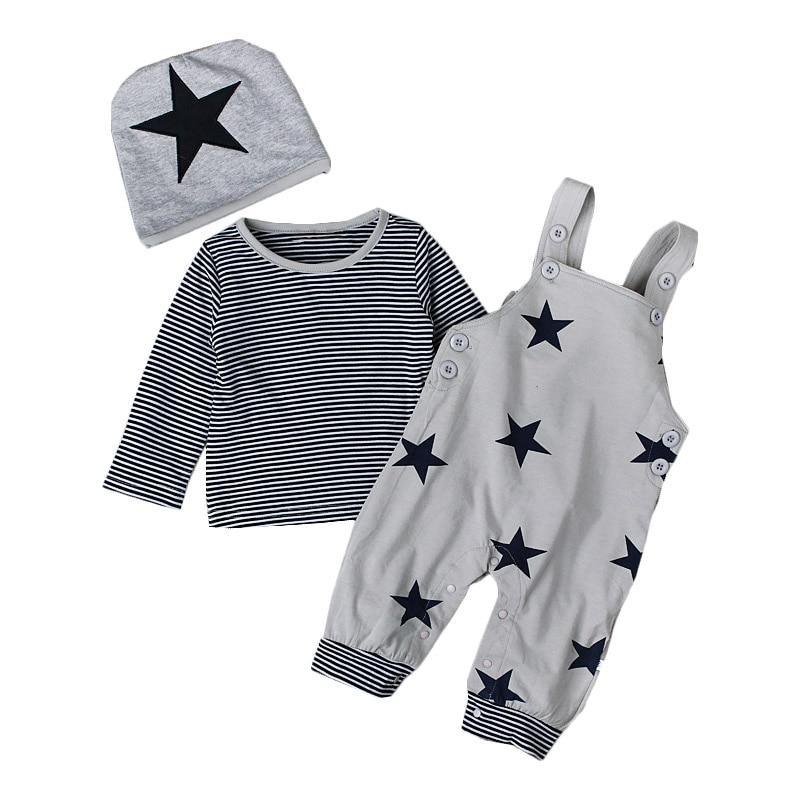 Romper Set Fashion Cartoon Bodysuit Hat and Pant Clothing Set Cute Animal Newborn Baby Clothes Pajamas