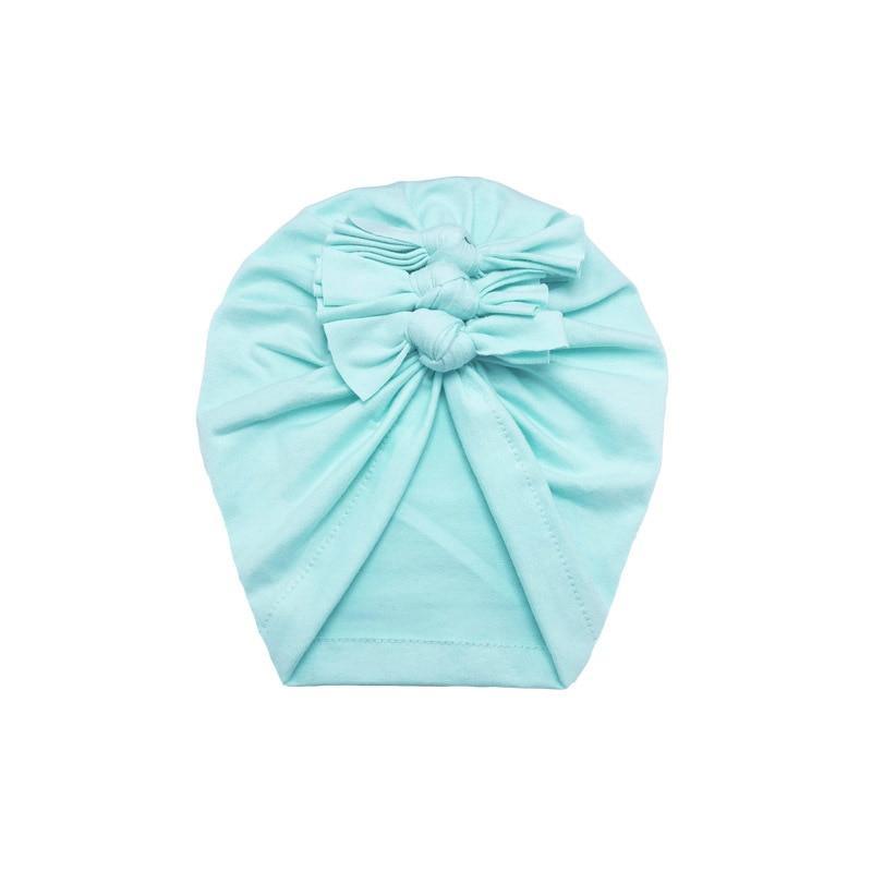 Luxury Modern Baby Headband Hat Bowknot Print Cotton Stretchy Turban Headband Infant Head Wrap Beanie Hat For Babies and Kids