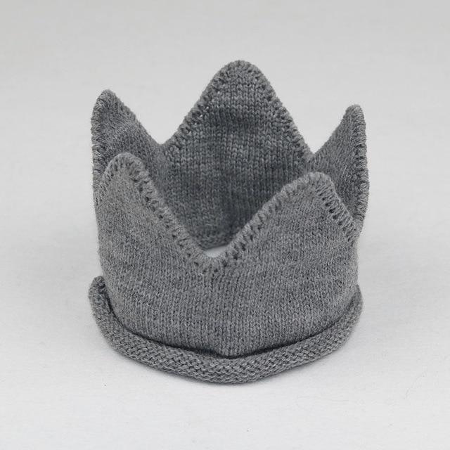 Modern Luxury New Trend Baby Hat Girls and Boys Crown Knitted Cap Toddler Empty Top Hats Newborn Design Woolen Yarn Bonnet For Kids